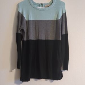 It's Our Time Mint, Gray, and Black Sweater